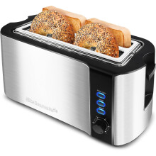ECT4123 4-slice toaster with long slots stainless steel