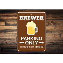 Aluminium parkeerbord voor brouwerij, 8x12 inch