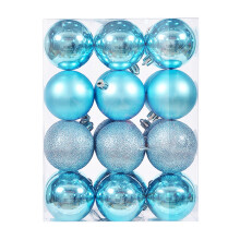 HEVIRGO Christmas Balls Lake Blue 3cm Matte Shatterproof PS