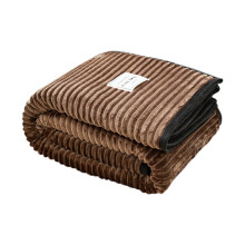 Velvet Throw Blanket Contrast Trim Warm Nap Blanket