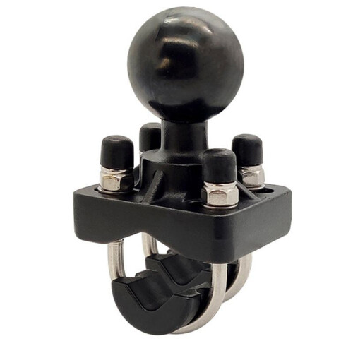 4X Base de Montagem em Trilho de Guiador para Motocicleta com Parafuso Duplo em U com Esfera de 1,5 Polegadas para Câmera  para  para 1