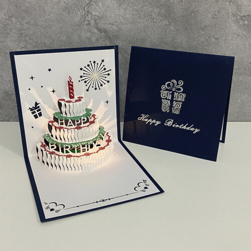 Décoration de Noël intérieure, carte d'anniversaire 3D