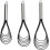 Platt vispset i rostfritt stål med silikonhuvuden, 3-pack 1