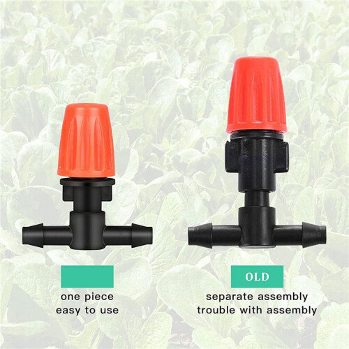 300 Pcs Three-Way Atomizing Nozzle, Adjustable Mist Nozzles, Drip Irrigation Emitters, Greenhouse Watering System 2