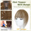 Real Human Hair Topper with Wispy Clip-On Bangs 2