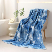 Flanell-Tagesdecke mit skandinavischem Muster und Kordelzug