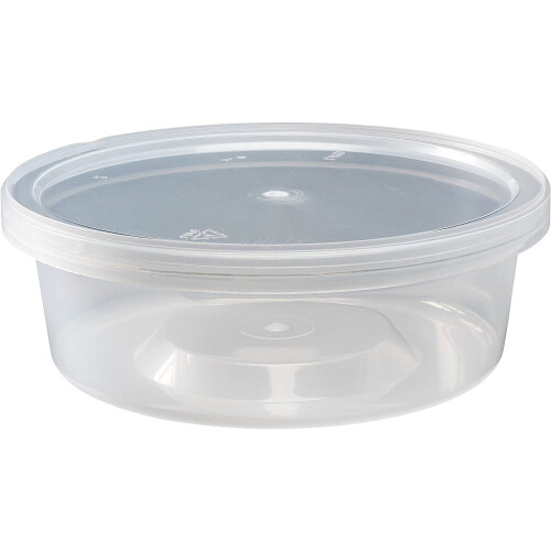 Recipiente pentru alimente delicatese cu capace etanșe, pachet de 120, 8 oz