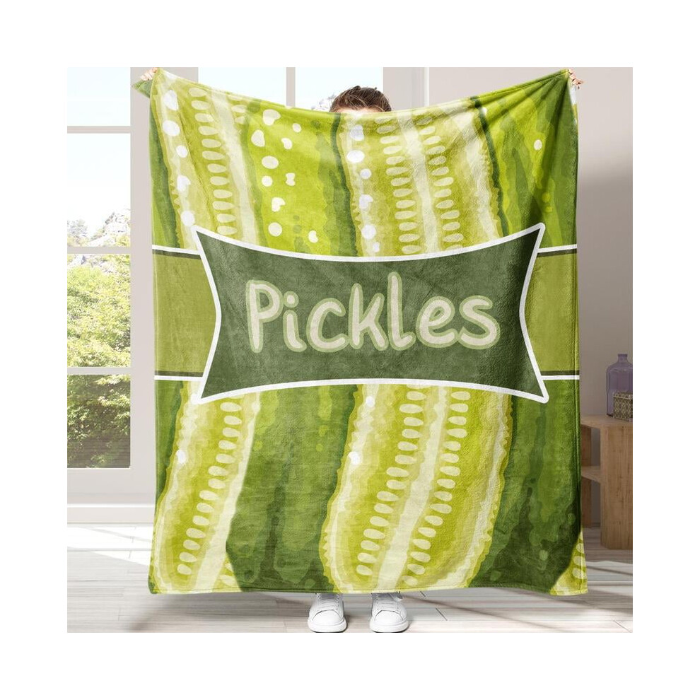 Alphabet Pattern Pickle Throw Blanket Soft Rectangular