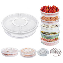 Recipient pentru depozitarea alimentelor Washranp cu capac și mâner, transparent
