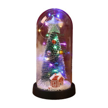 LED-kerstboom in glazen koepel decoratie (1 stuk)