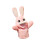 Bunny Hand Puppet Toy with Active Mouth, Plush, 1 piece 2