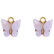 Butterfly Pendant Acrylic Purple 1 piece