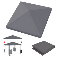 WSYW gazebo canopy top 10x10 ft gray 1-tier with air vent