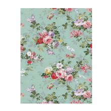 Vintage pink roses floral blanket 40" x 30"