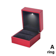 Red LED Light Ring Jewelry Box