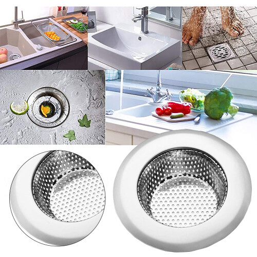 Stainless Steel Kitchen Sink Strainer with Wide Edge