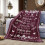 Merlot Red Throw Blanket for Birthday Decoration 4