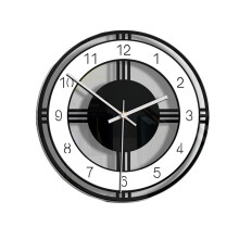 Ionze Acrylic Wall Clock Silent Home Decor Black