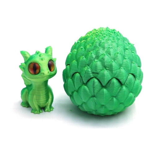 3D-gedruckter, beweglicher Drache mit Überraschungsei-Set