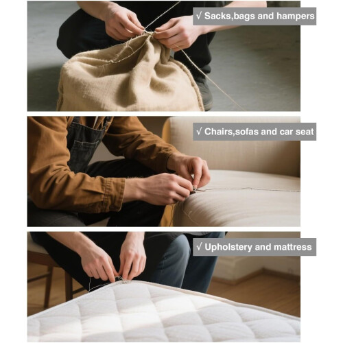 Nylon sytrådsett, 3 spoler, 55 yards per spole, kraftig 2