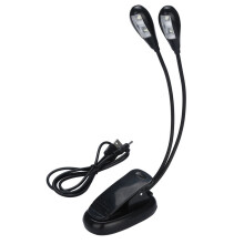 Mini lampe de bureau LED rechargeable USB Ă double bras avec pince