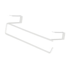 Under Cabinet Round Shelf Basket for Paper Towels White