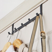 Ludlz over-door hanger with 5 hooks for towels and clothes