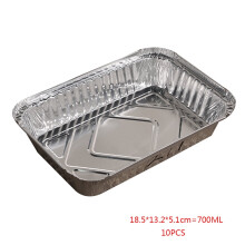 Tigăi de masă pentru abur din folie de aluminiu cu capac, 10 bucăți