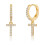 Sterling Silver Gold-Plated Initial Huggie Hoop Earrings 1