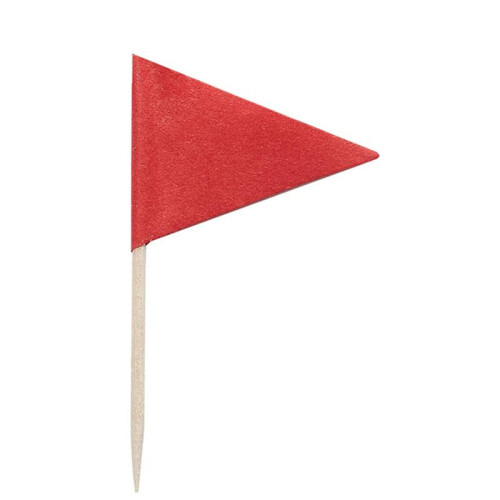 400 Pcs Solid Red Toothpick Flags Small  Plain Red Color Stick Cupcake Toppers Flags DIY Decoration 2