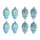 Blue Rustic Pinecone Christmas Ornaments 8PCS 1