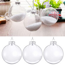 Transparent Christmas Ball Ornament Light Blue 1 Pack