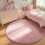 Pink round shag rug 6 ft diameter 3