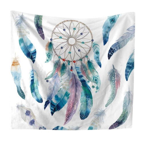 Dream Catcher Tapestry Polyester Bohemian Feather Print