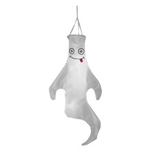 Dekoracja na Halloween w kształcie uśmiechniętego wiatrowskazu na podwórko