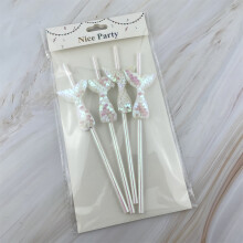 Disposable Paper Straw with 3D Fish Tail Design, 10 pcs