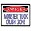 Danger Crush Zone Street Sign Sticker 2 pcs 1