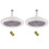 Plafondventilator met afstandsbediening, verlichting en grijze E27-fitting 1