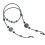 Perlebesat brilleremmer 70 cm 2