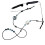 Perlebesat brilleremmer 70 cm 3
