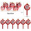Christmas Candy Cane Pendants Red 6 pcs 1