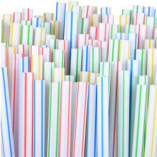 Colorful Plastic Straws Flexible 200 Count