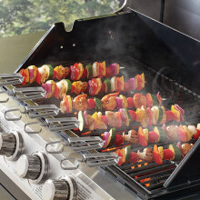 Stainless Steel Kabob Skewers 16-Inch 4-Piece