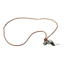 Macska medálos nyaklánc ezüst vintage choker