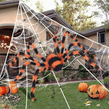 Halloween Spider Decoration Red Eyes Bendable Legs 1 Pack