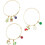 Women's gold-toned bangle charm bracelet set 3 pcs 1