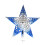 Christmas tree star decoration silver blue five-pointed 1
