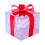Red Lighted Gift Box Decoration L Size 1