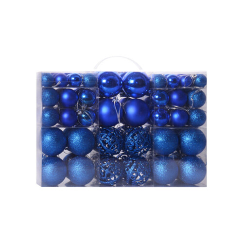 Christmas Ball Ornaments Blue Shatterproof 100 pcs