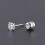 Opolski Rhinestone Stud Earrings Titanium Steel Round Cubic 6